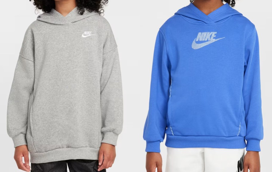 kids in grey and blue nike hoodies