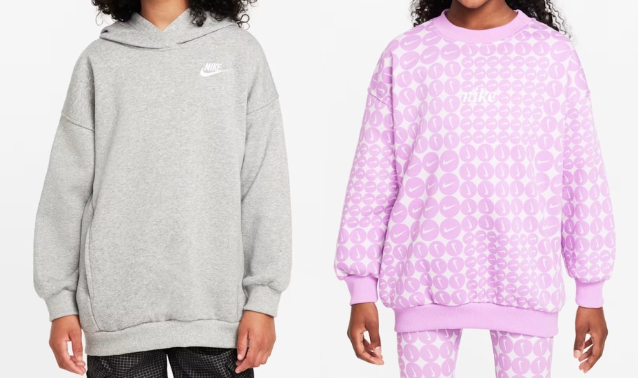 kids in grey and pink sweatshirts