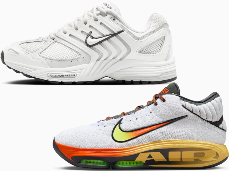 two pairs of nike sneakers