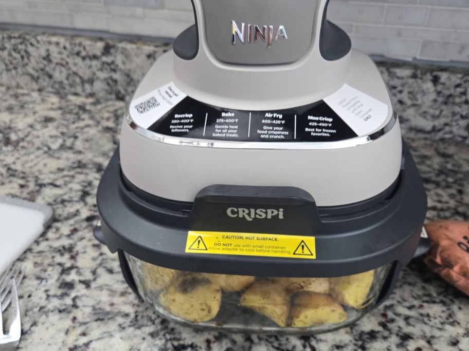 Ninja Crispi full of potatoes