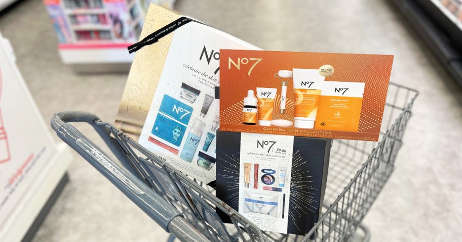 No7 gift sets in shopping cart