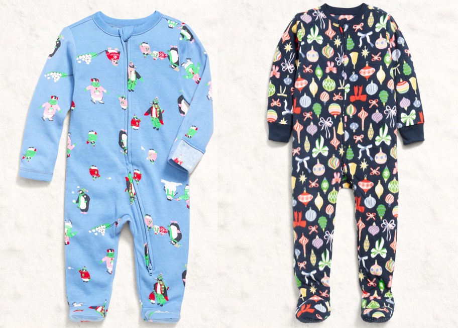 two christmas onesies
