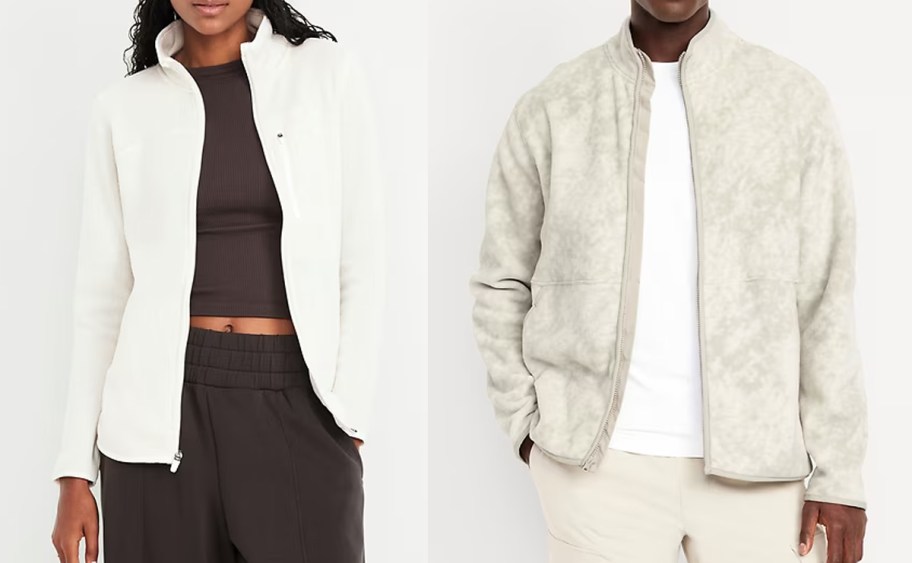 woman and man in white jackets