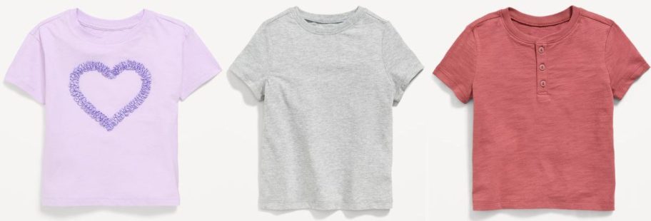 Stock images of 3 old navy toddler tees