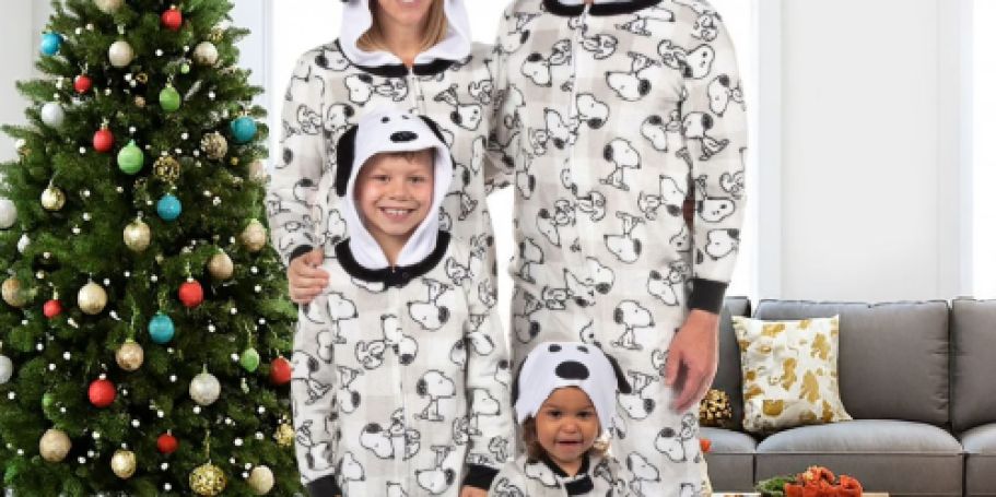 Peanuts Matching Family Holiday Pajama Sets from $5 on Walmart.com