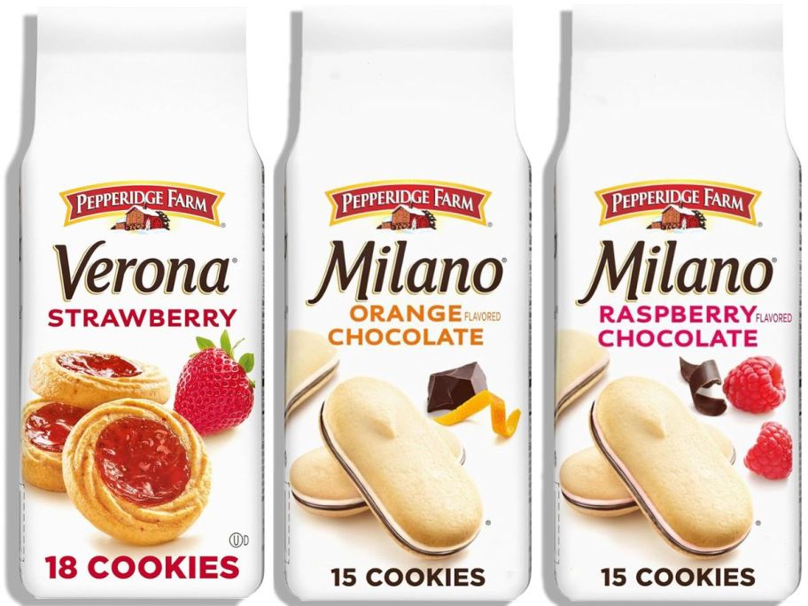 3 bags of Pepperidge Farm Cookies