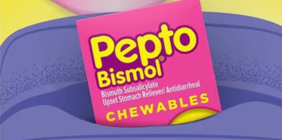 Pepto Bismol Chewable Tablets 12-Count Only $1.98 After Walmart Cash