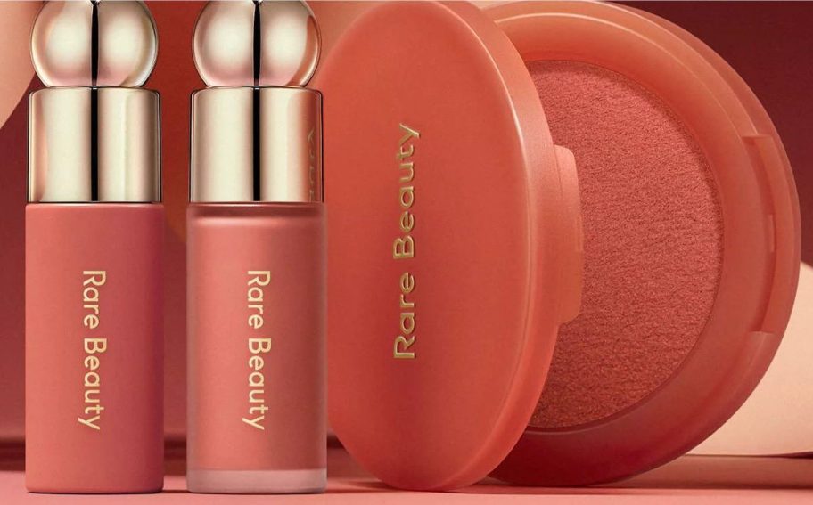 Two Rare Beauty Blushes and a lip oil in the color Worth