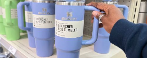 Hydrangea colored Stanley Quencher Tumblers
