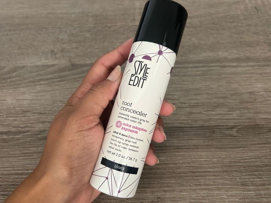 hand holding style edit spray