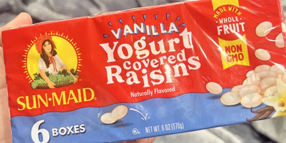 Sun-Maid Yogurt Covered Raisins 12-Count Only $4.69 Shipped on Amazon (Just 39¢ Per Box)