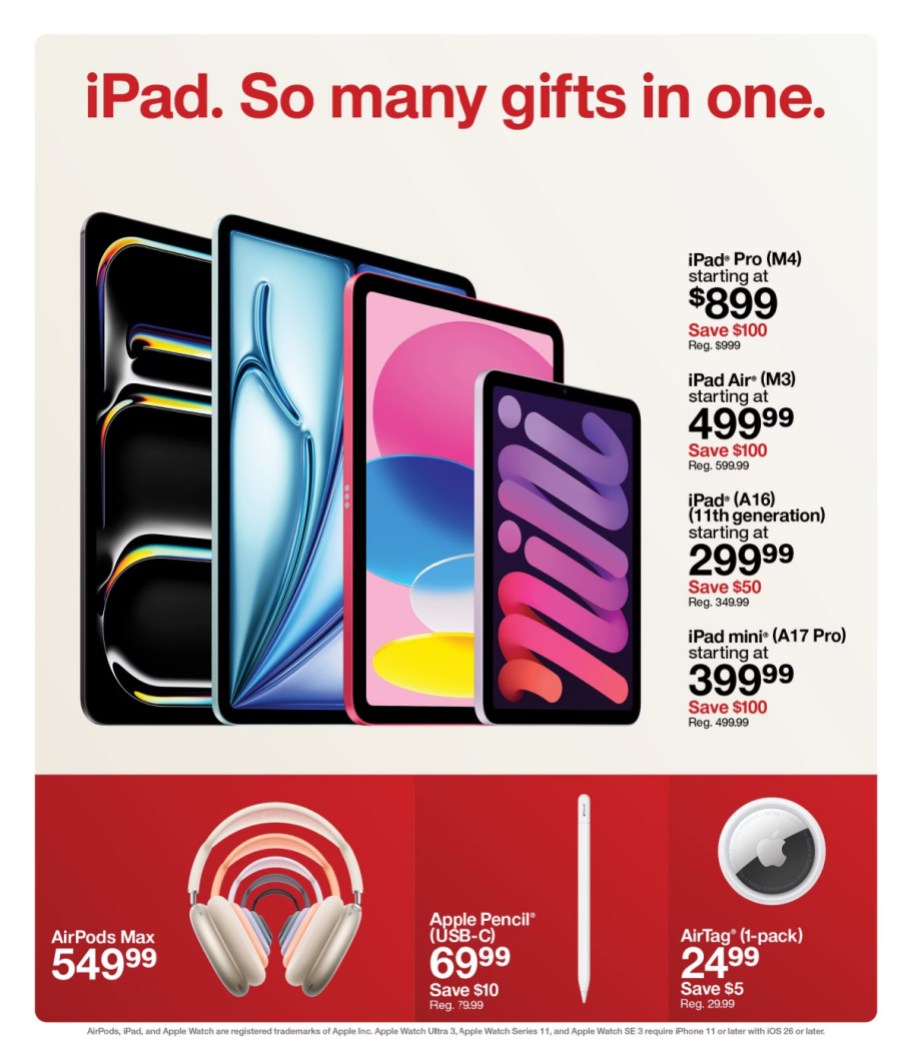 page from Target ad