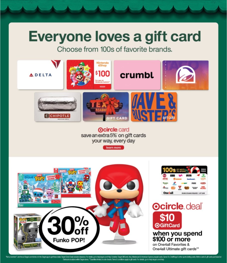 page from Target ad