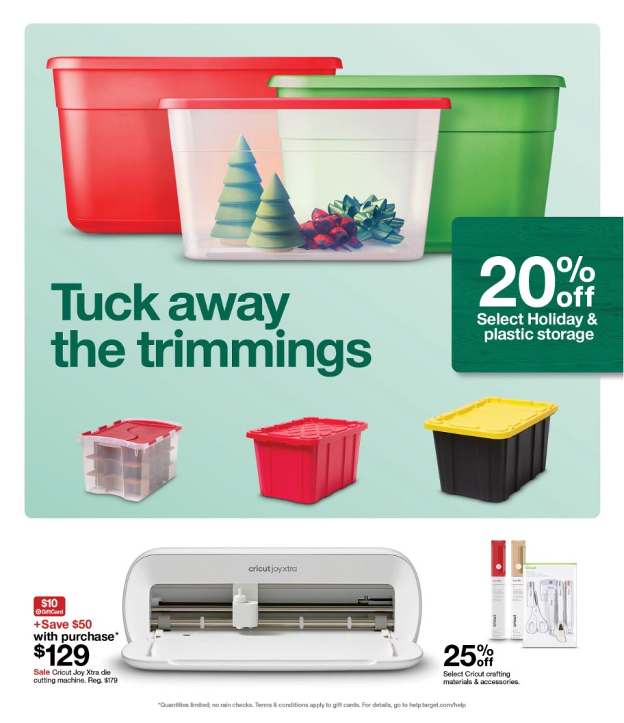 page from Target ad