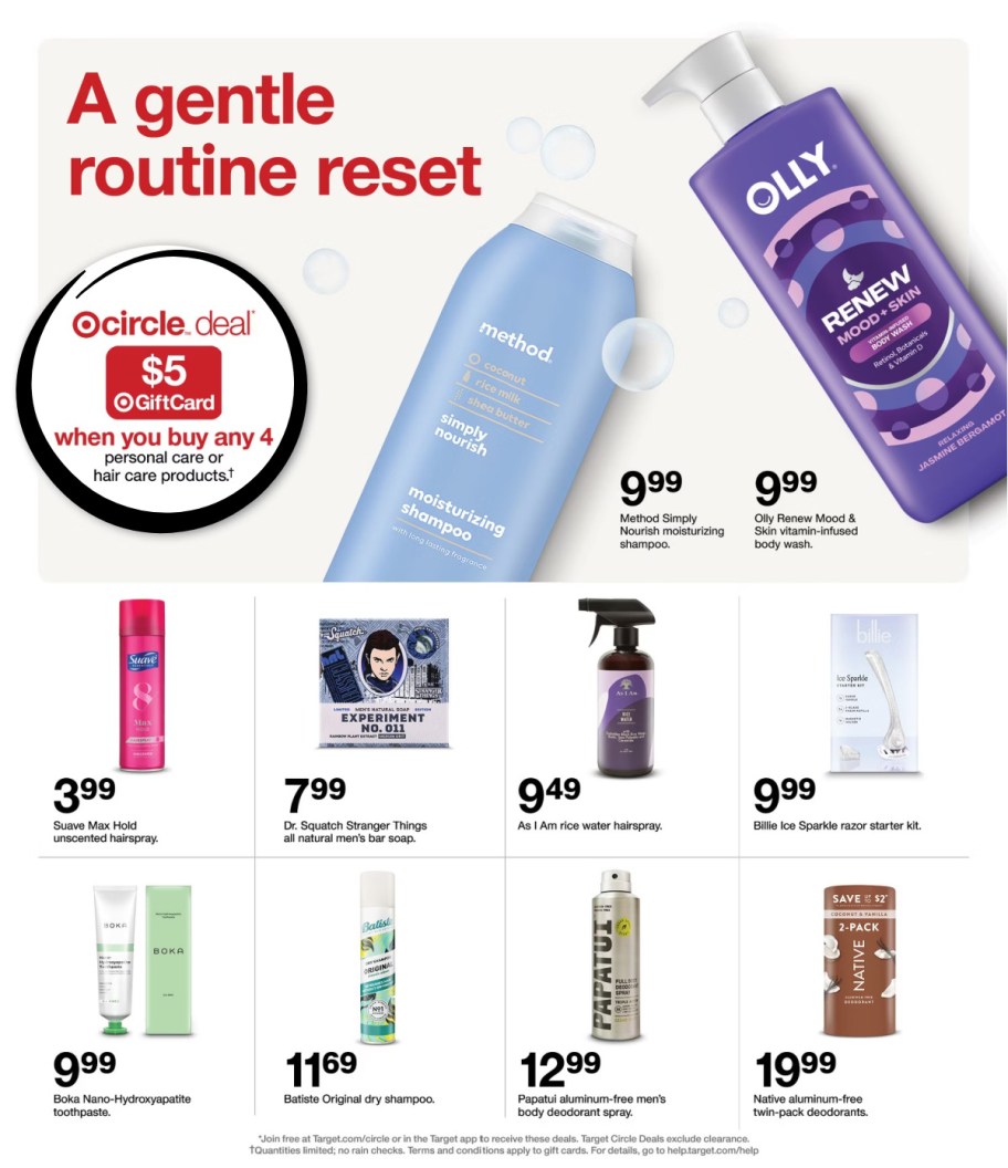 page from Target ad