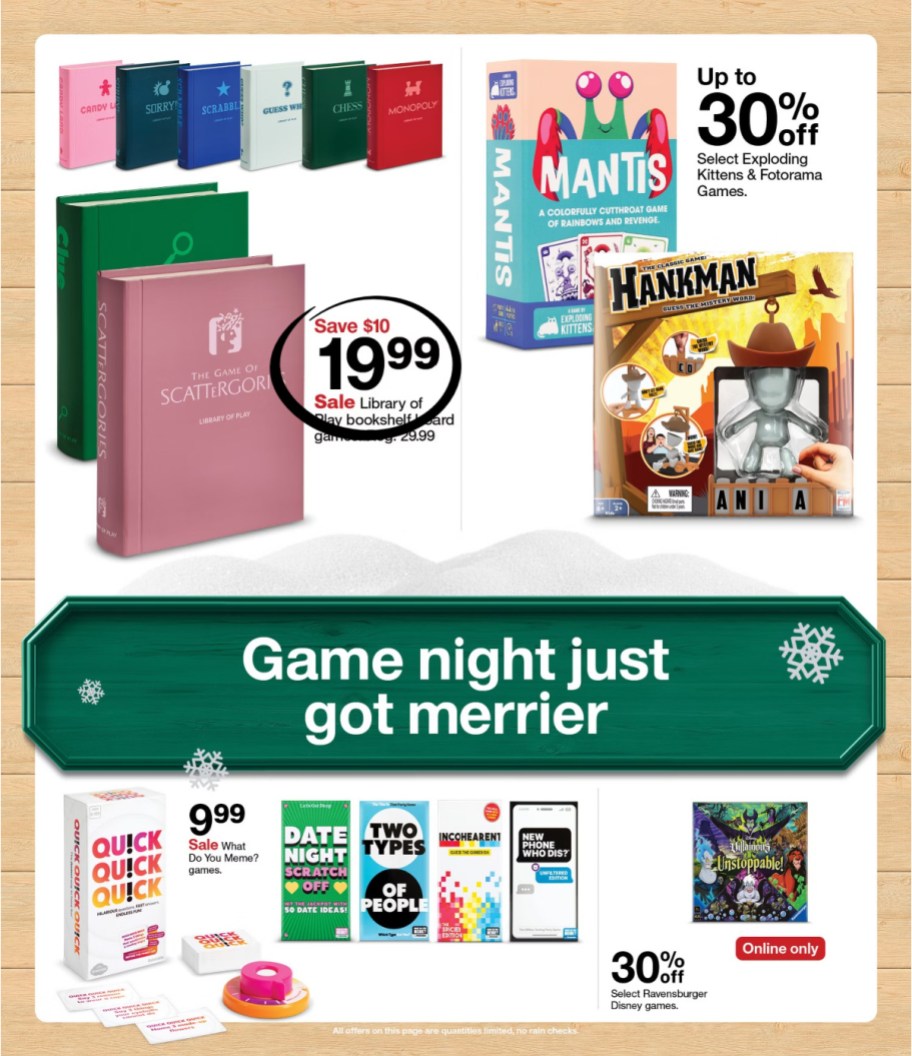 page from Target ad