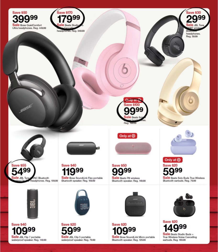 page from Target ad