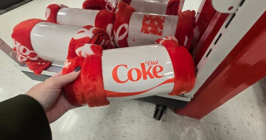 red Diet Coke throw blanket