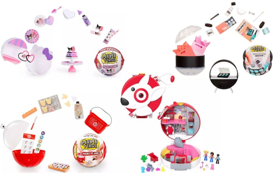 stock image of four different target toy sale items