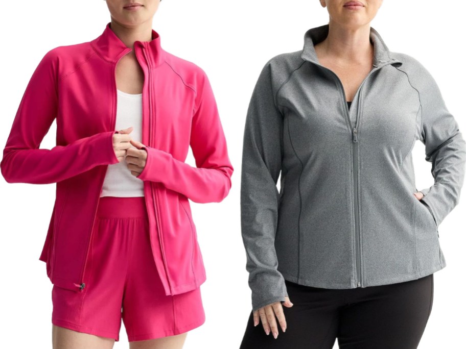 Two women wearing Tek Gear jackets