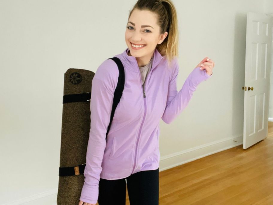 Woman wearing a Tek Gear Essentials Jacket