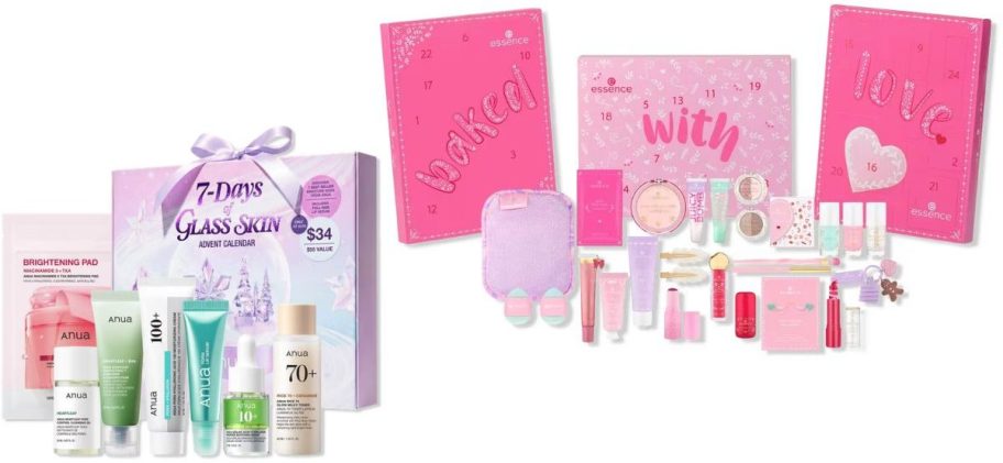 Stock images of Anua and Essence Beauty Advent Calendars