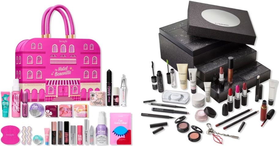 Stock images of Benefit and MAC Advent Calendars