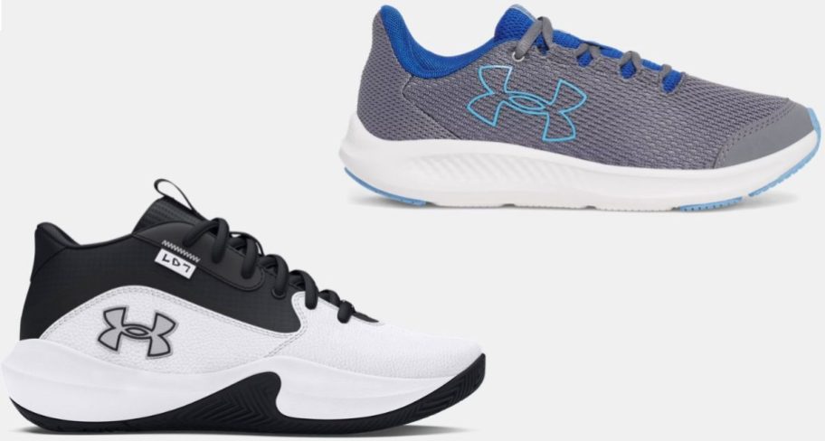Stock images of Under Armour kids sneakers