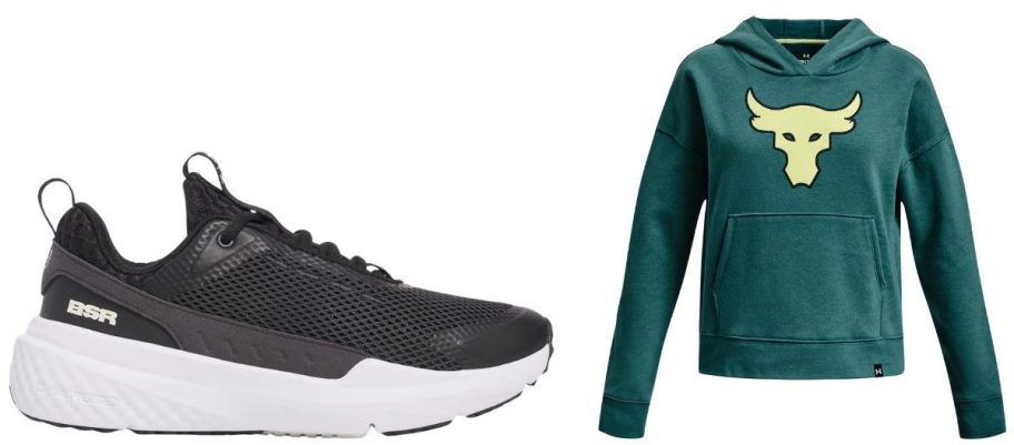 Under armour shoes and hoodie