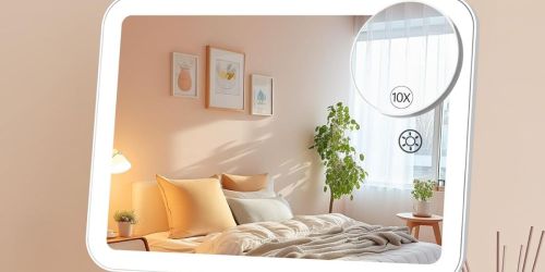 Lighted Vanity & Makeup Mirror Only $13.99 on Amazon (Regularly $28)