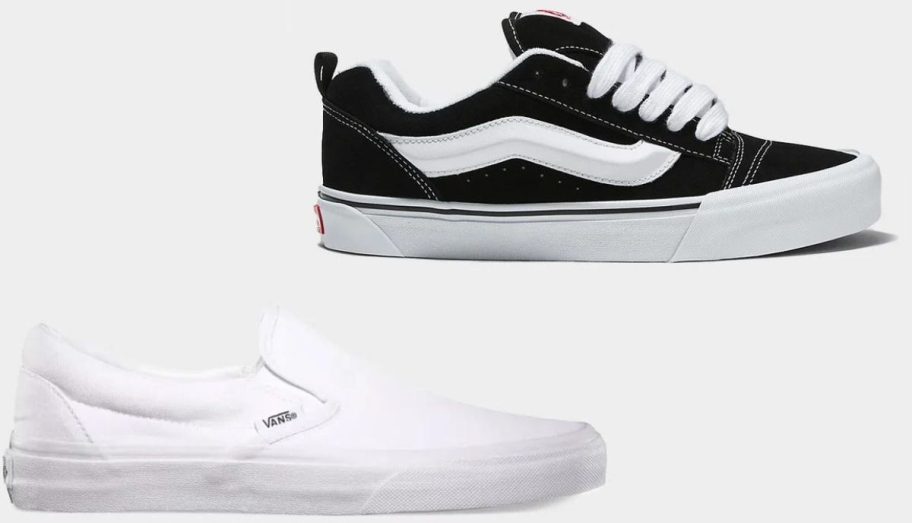 Stock images of two Vans shoes