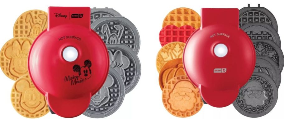 red Waffle mini makers
