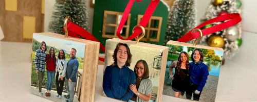 3 Wood Walgreens Photo Ornaments