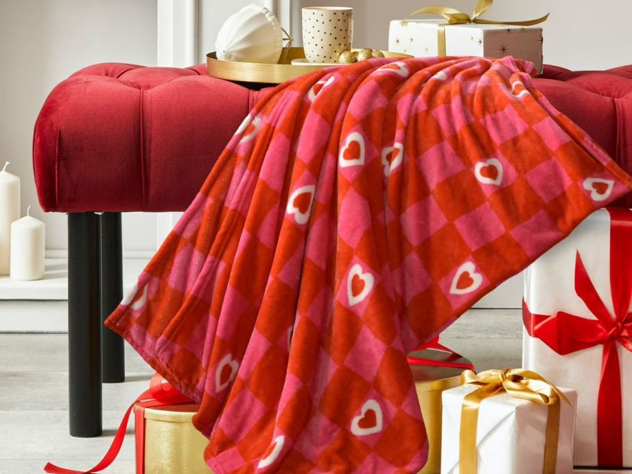 Cozy Valentine’s Throw Blankets Under $10 on Walmart.com