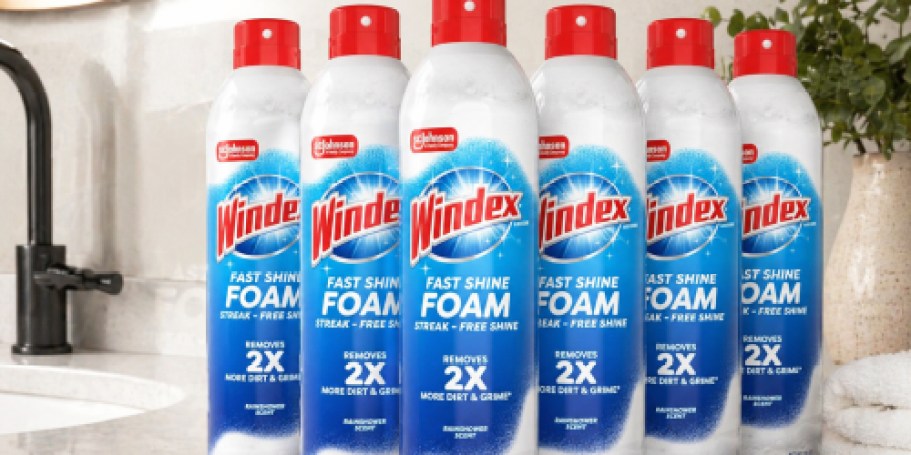 Windex Foam Glass Cleaner 6-Pack Just $11.73 Shipped on Amazon (Reg. $25)