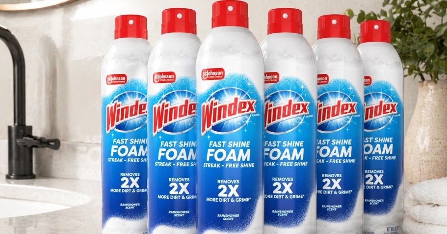 Windex Foam Glass Cleaner 6-Pack Just $11.73 Shipped on Amazon (Reg. $25)