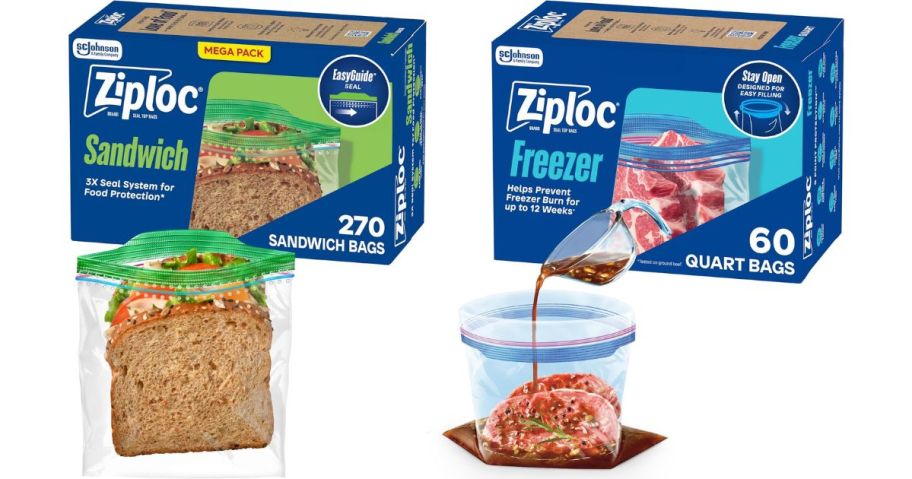 2 boxes of Ziploc Bags 