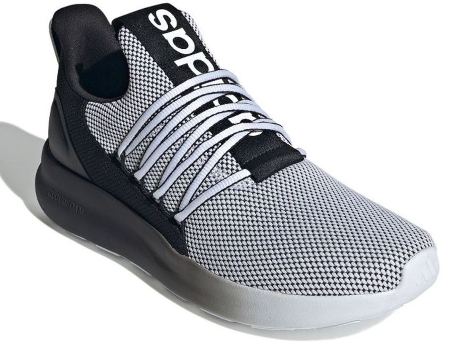 A black and white adidas shoe