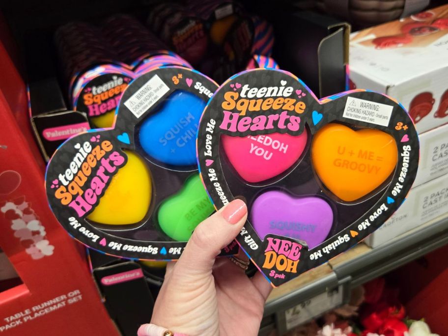 NEEDOH 3-Pack Assorted Color Hearts in hand in store