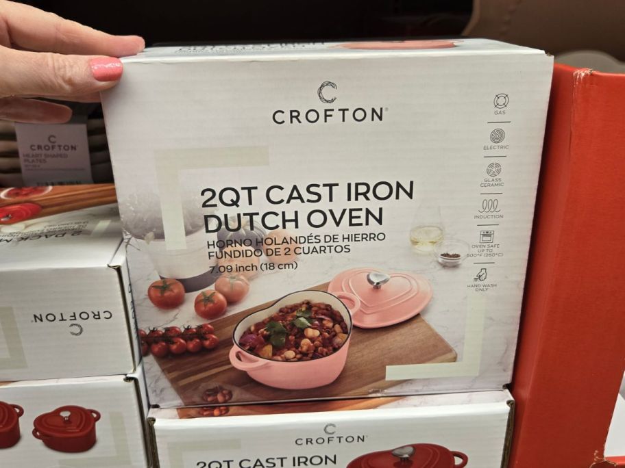 Crofton Heart-Shaped 2-Quart Dutch Oven box in store