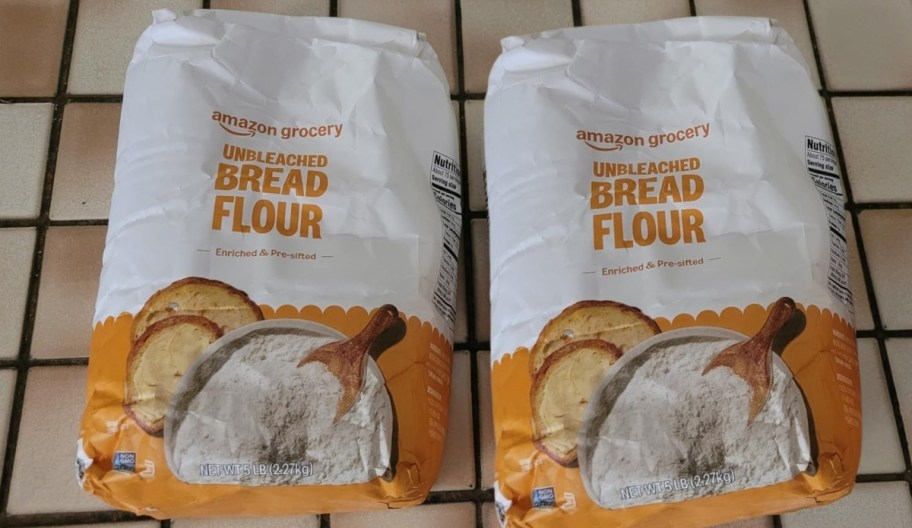amazon unbleached bread flour bags