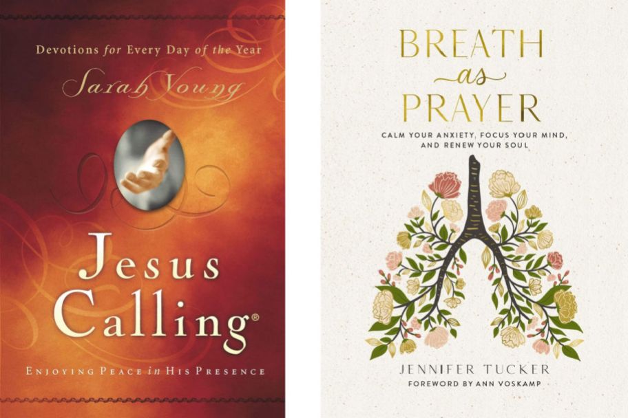 covers of 2 devotional books on a white background