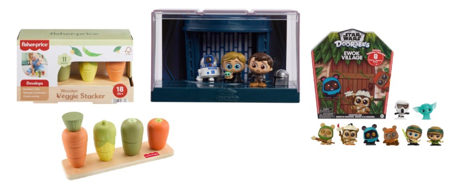 veggie stacker toy, star wars mini figures