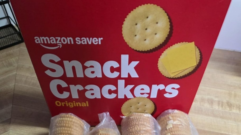 a box of amazon saver snack crackers