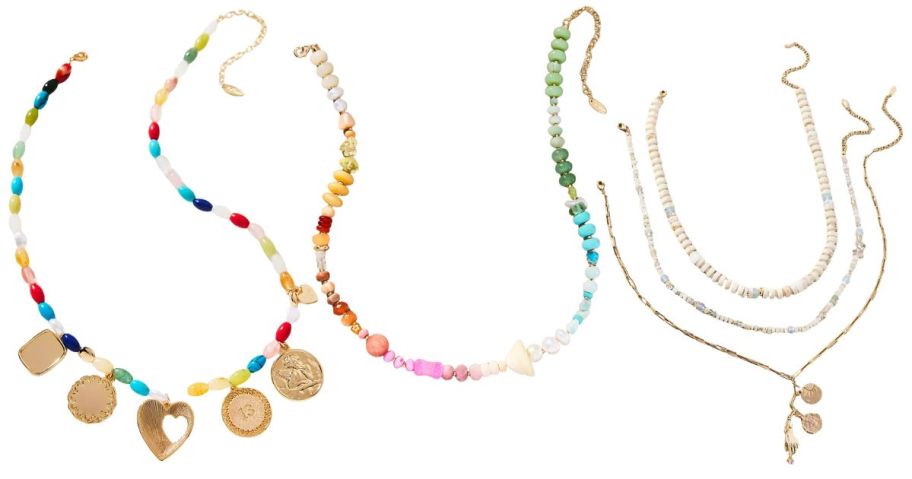 three anthropologie necklaces