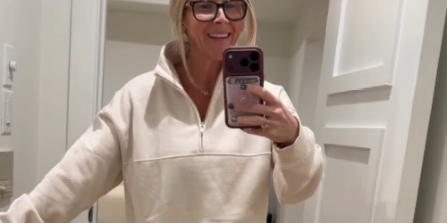 Over 20 Team-Favorite Walmart Fashion Finds | Scuba Knit Quarter Zip Under $20!