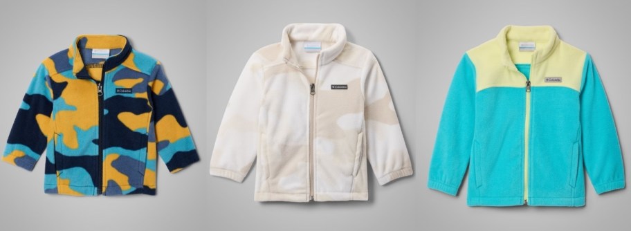 three kids fleece jackets