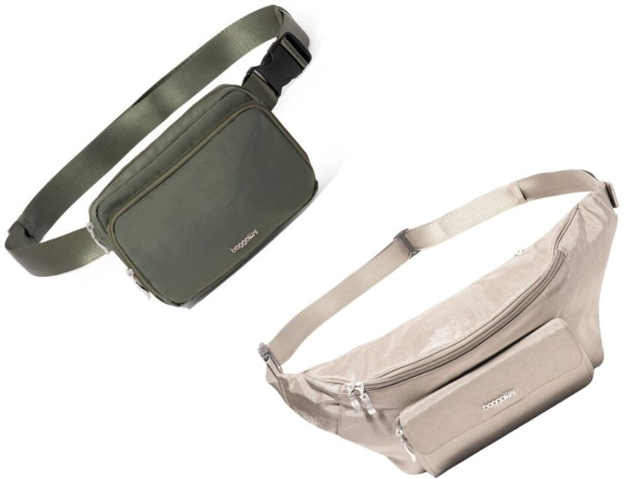 two different size and style baggallini bags