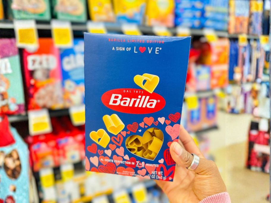 Barilla Love Pasta 12oz Box in hand in store