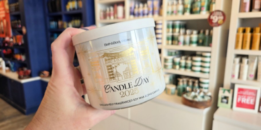 Bath & Body Works Candle Day Ends Tonight | 3-Wick Candles Just $9.95 (Reg. $28)